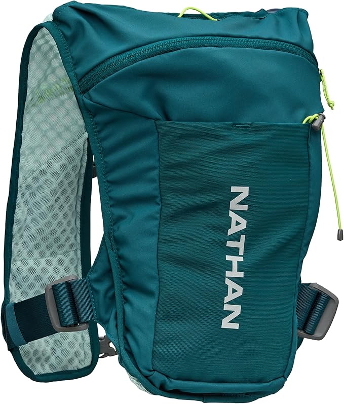 Nathan QuickStart 1.5L Hydration Pack Vest with Bladder or flasks, Storage Pockets, Breathable Moisture-Wicking Fabric, Adjustable Straps for Running, Hiking, Walking, Marathons, Obstacle Races