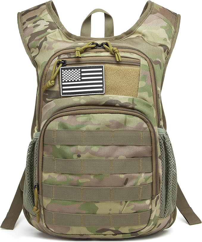 wotony Hydration Backpack with Water Bladder for Hiking Tactical Hydration Pack for Men Women Molle Water Backpack for Hiking