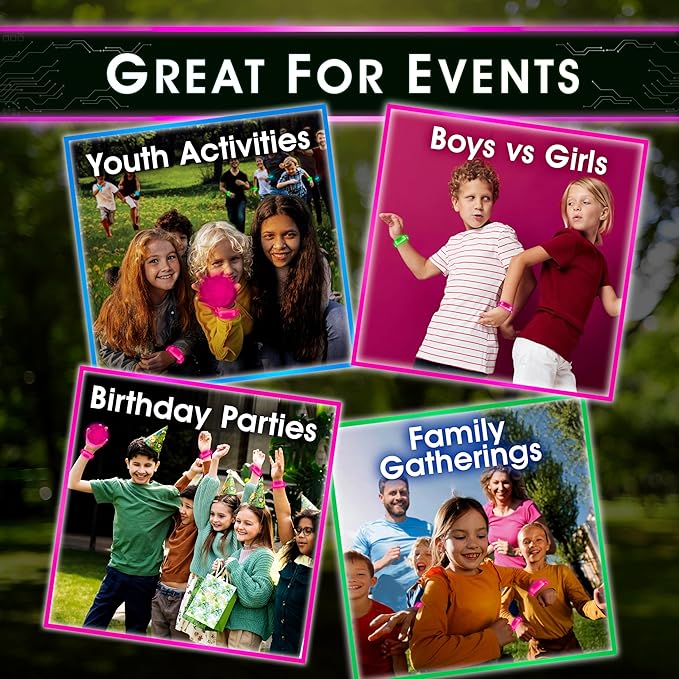 Starlux Games Capture The Flag Redux: Magenta 3-Team Expansion | Add 4 Players & 1 Extra Team | Glow in The Dark Games | Light Up Sports Toys for Kids and Teens | Outdoor Gifts for Girls 8-12
