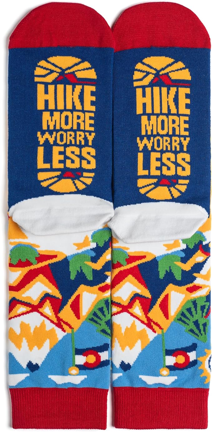 Lavley Outdoors Socks With Fun Sayings - Cool Gifts for Hiking, Camping, and Mountain Lovers