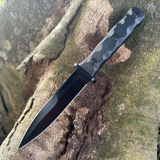 Fixed Blade Knife Hunting Camping Hunting Gear Tool, Survival Kit Fishing Knife Men Stuff Lightweight Handle w/Sheath