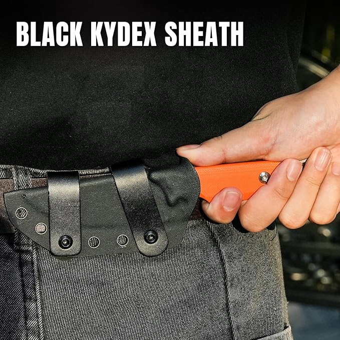 Kizer Cabox Fixed Blade Knife 3.36" D2 Steel Fixed Blade Hunting Knife G10 Handle with Sheath Survival Camping Knife 1048M2
