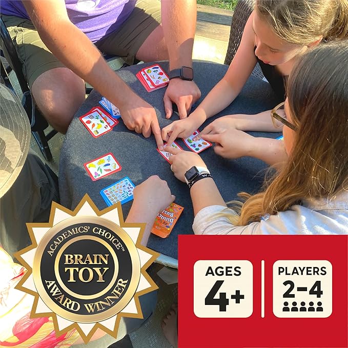 Dinner Rush Award-Winning Game - Pocket-Sized Kids Restaurant Activities - 2-in-1 Picture and Quantity Matching - Smart Card Games - Restaurant Games for Kids Ages 4-8