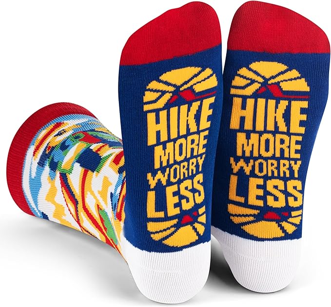 Lavley Outdoors Socks With Fun Sayings - Cool Gifts for Hiking, Camping, and Mountain Lovers