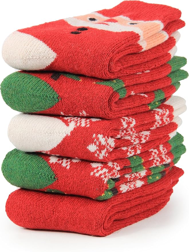 BomKinta Boot Socks for Women Winter Solid Thick Warm Socks Cozy Crew Socks Christmas Gift