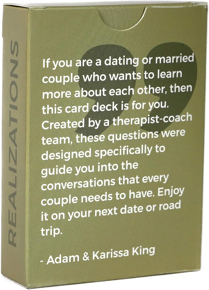 REALIZATIONS - Card Deck - Fun Game for Couples - 52 Questions to See How Well You Know Your Partner ??Dating and Engaged Couples Gift ??Conversation Starter