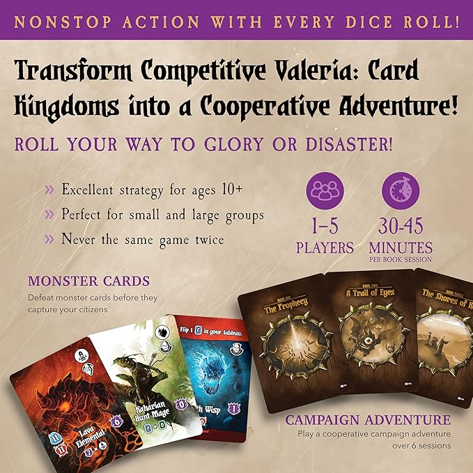 Valeria Card Kingdoms Darksworn Expansion: Cooperative Saga Adventure Board Game - Daily Magic Games
