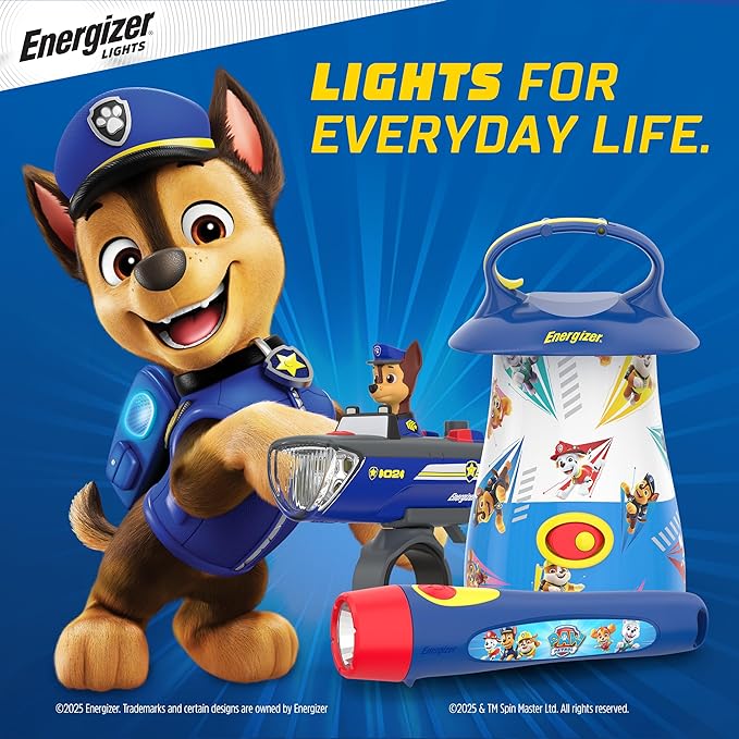 Energizer PAW Patrol Flashlights (2-Pack), Paw Patrol Toys for Boys and Girls, Great Lightweight LED Flashlights for Kids (Batteries Included)