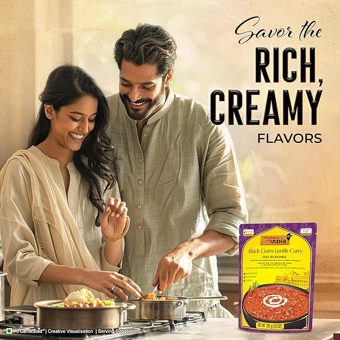 Kitchens Of India Ready To Eat Dal Bukhara, Black Gram Lentil Curry, 10-Ounce Boxes (Pack of 6)