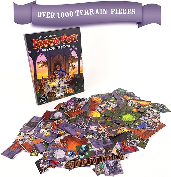 Dungeon Craft Board Game: Volume 1 Loose Leaf Inside a Custom Box, Water Resistant, Dry Erase by 1985 Games