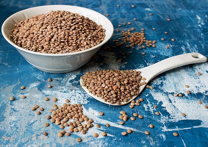 Food to Live Organic Whole Red Lentils, 5 Pounds Non-GMO, Dry Raw Lentils, Sproutable, Vegan, Kosher, Bulk. Easy to Cook. Good Source of Folate, Fiber, and Protein. For Lentil Soup, Stews, and Curry