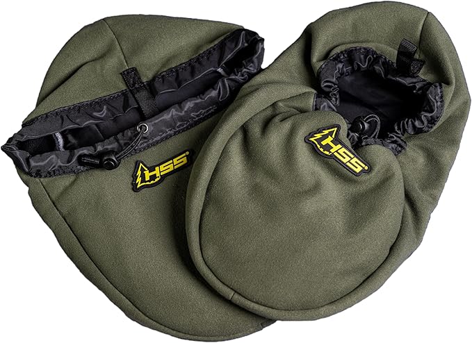 Hunter Safety System Boot Muff: Essential Cold Weather Gear for Hunting or Fishing - Polar Fleece Feet Warmer with Zippered Pockets and Heel Strap - Top Hunting Accessories for Comfort & Protection