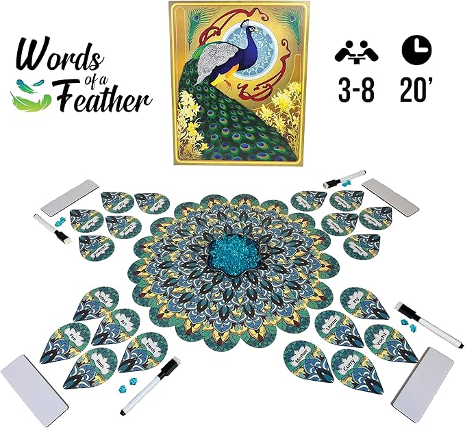 Words of A Feather: The Stunning Party Game for 3-8 Players | Connect Words and Clues in This Casual Card Game That's Perfect for Your Next Family Game Night!