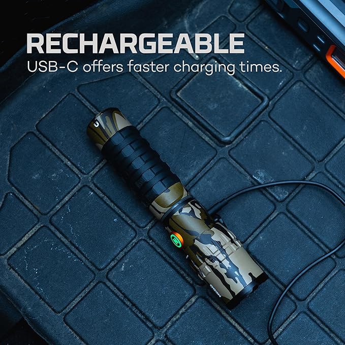 NEBO SLYDE King 2K Flashlight | 2000 Lumens, 7 Light Modes, Rechargeable COB Work Light & LED Flashlight, Magnetic Base, Waterproof, Great for Camping & Hunting, Includes USB-C Charging Cable