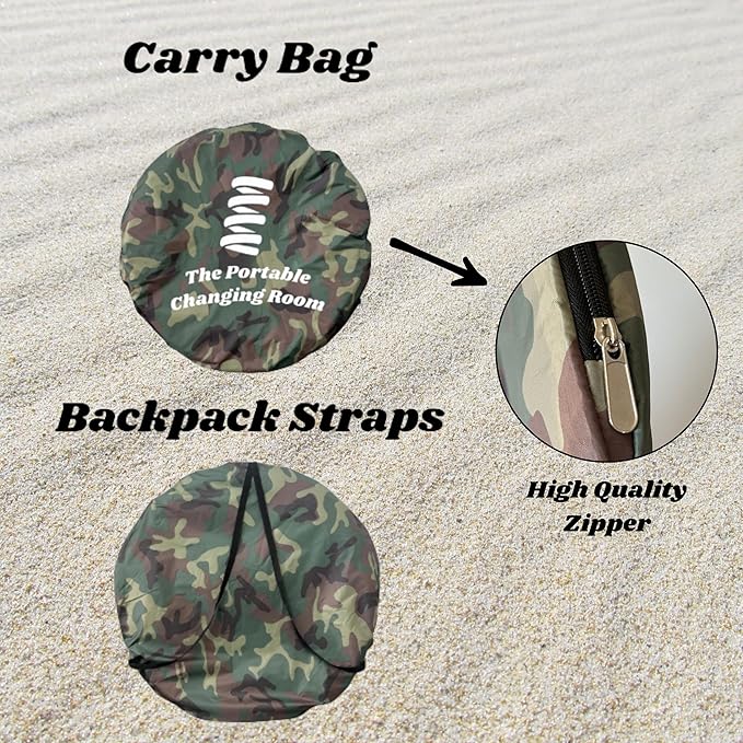Portable Changing Room, Pop Up Pod - Privacy Tent, Dressing Room Tube or Portable Toilet Stall with Carry Bag for Camping, Beach, or Outdoor by The Portable Changing Room