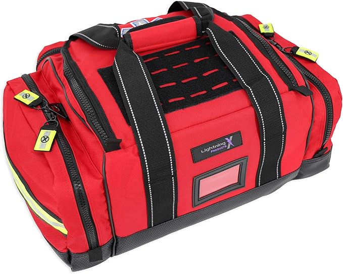 Lightning X Modular Large EMT Medic First Responder EMS Trauma Jump Bag w/Embroidered Name - RED