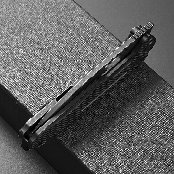 Ccanku C1136 Folding Knife,D2 Steel Blade+ G10&Steel Handle EDC Tool,Outdoor Hunting Camping Knife(Black)