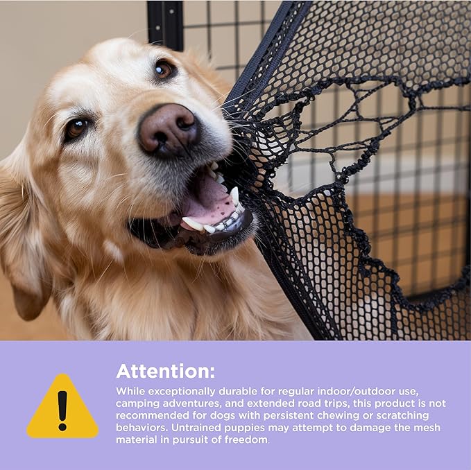 Lesure Collapsible Dog Crate - Portable Travel Kennel for Large Dog, 4-Door Pet Crate with Mesh Windows, Indoor & Outdoor, Light Gray