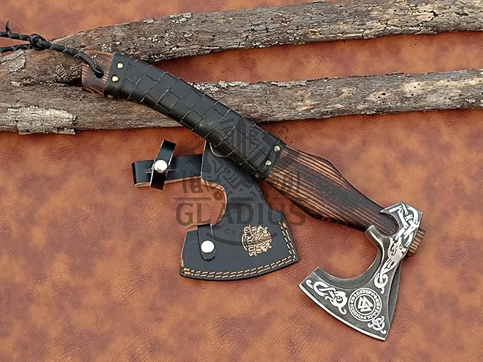 | Exquisite Handmade Viking Axe - Ideal for Collectors & Enthusiasts | Authentic, Artisan-Crafted | Medieval Styled Axe with Durable and Robust High Carbon Steel (GC-AX07)