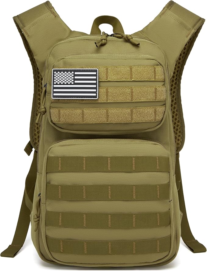 wotony Hydration Backpack with Water Bladder for Hiking Tactical Hydration Pack for Men Women Molle Water Backpack for Hiking