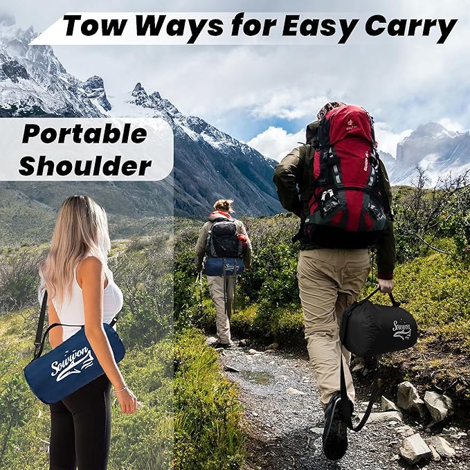 Waterproof Outdoor Blanket 92”X 60” Packable, Stadium Blankets for Camping with Sherpa Fleece Lining, Large Windproof Emergency Throw Mat for Garss Picnic Hiking Road Trip, Machine Washable, Navy