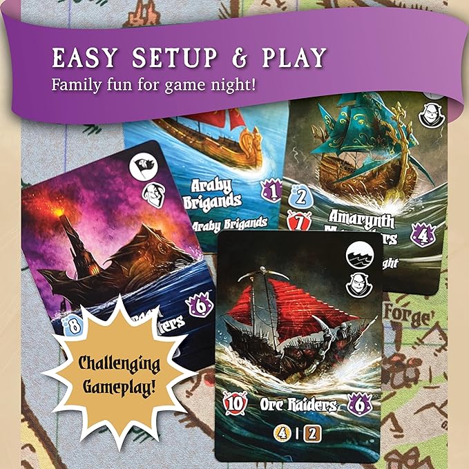 Valeria Card Kingdoms Crimson Seas Expansion: Strategic Map Exploration Board Game - Daily Magic Games