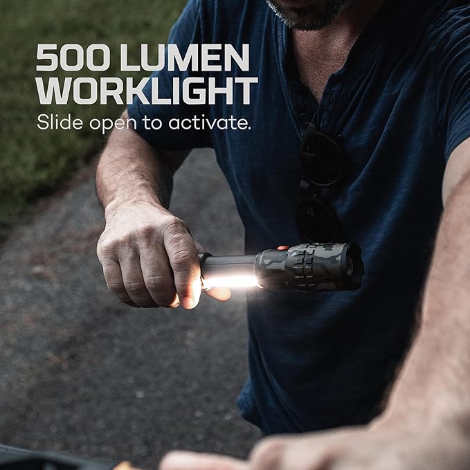 NEBO SLYDE King 2K Flashlight | 2000 Lumens, 7 Light Modes, Rechargeable COB Work Light & LED Flashlight, Magnetic Base, Waterproof, Great for Camping & Hunting, Includes USB-C Charging Cable