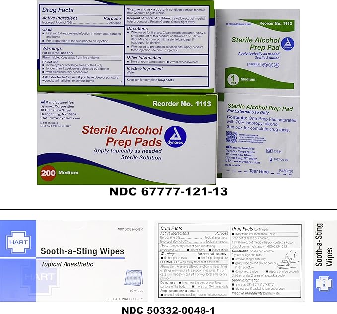 MFASCO First Aid Kit Refill - Basic First Aid Supplies for Fanny Packs, 100 Pieces - Fill Small Office Desk Kits, Medium Size First Aid Kits, Backpacks, Outdoor Kit - Premium Assembled in USA
