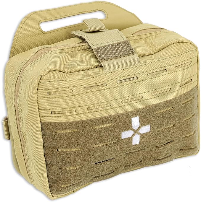 Lightning X Premium Rip-Away Individual First Aid Kit for Vehicle Head Rest - TAN