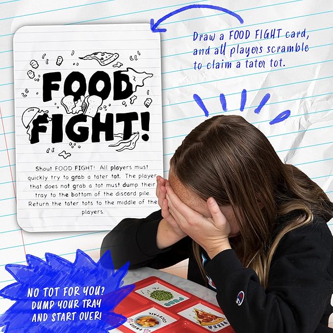 The Lunch Room ??Ultimate Family Board & Card Game Hilarious Food Fight with Tater Tots Squishy Toys for Kids & Adults 8+ | Easy-to-Learn Party Game for 3-6 Players