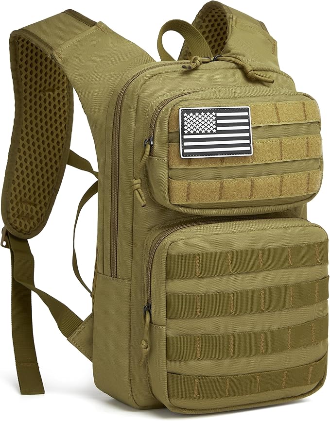 wotony Hydration Backpack with Water Bladder for Hiking Tactical Hydration Pack for Men Women Molle Water Backpack for Hiking