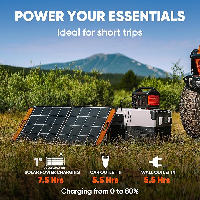 Jackery Portable Power Station Explorer 500 and 16.4 Ft Extension Cable, 518Wh Solar Generator Lithium Battery Pack with AC Outlet for Home Use, Emergency Backup,Road Trip (Solar Panel Optional)