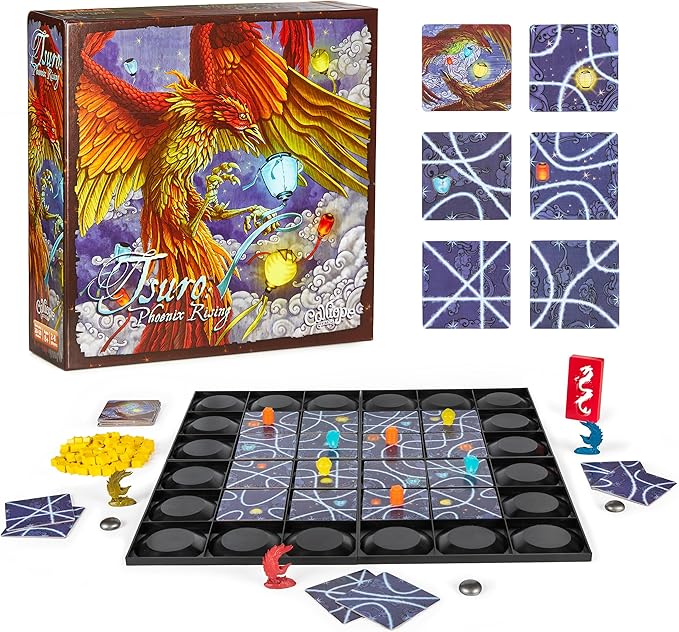 Tsuro Phoenix Rising - Family Board Game for 2-8 Players