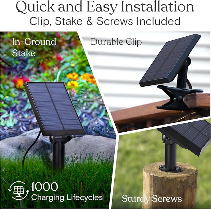Brightech Ambience Pro 27 Ft Solar Powered String Lights - Commercial Grade Waterproof Patio Lights with Edison Bulbs - Shatterproof LED Solar Outdoor String Lights - 1W LED, Soft White, 12 Bulbs
