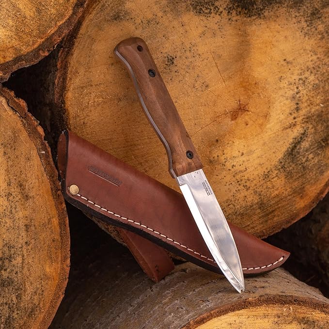 BPSKNIVES B1 CSH - Fixed Blade Outdoor Bushcraft Knife - Carbon Steel Perfect Camping Knife Tactical Knives - Bushcraft Camping EDC Hunting Knives Survival