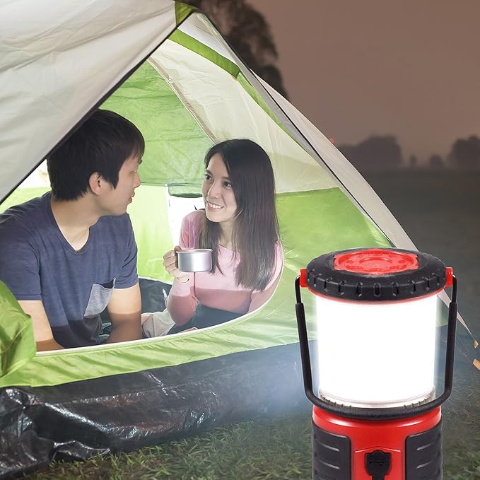 Blazin Bolt Rugged USB Rechargeable Lantern | 12000mAh Power Bank | 1000 Lumen | 350 Hours of Light | 6 Modes | Camping, Emergency, Power Outage, Storm, Blizzard, Hurricane Survival