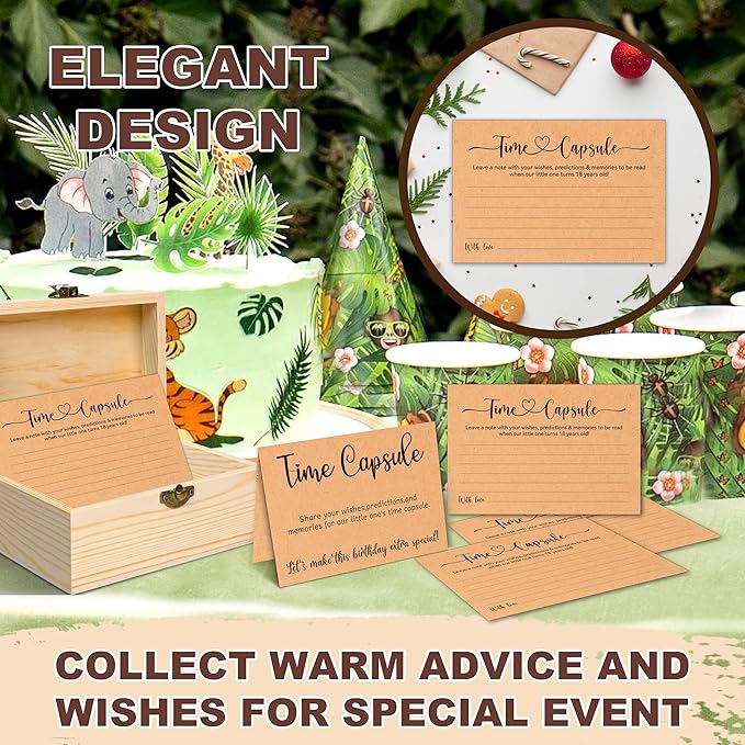 Time Capsule Box 1st Birthday Party Activities, First Birthday Party Games Favors for Girls or Boy, 1st Gifts for Party Decorations