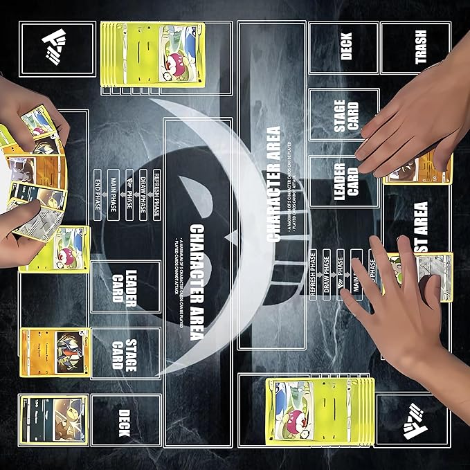 Playmat for One Piece Card Game for Two Players, 24x24 inches, with 4-Pocket Card Binder Set and 400+ Card Capacity (Smell)