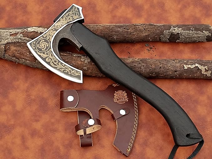 | Exquisite Handmade Viking Axe - Ideal for Collectors & Enthusiasts | Authentic, Artisan-Crafted | Medieval Styled Axe with Durable and Robust High Carbon Steel (GC-AX16)