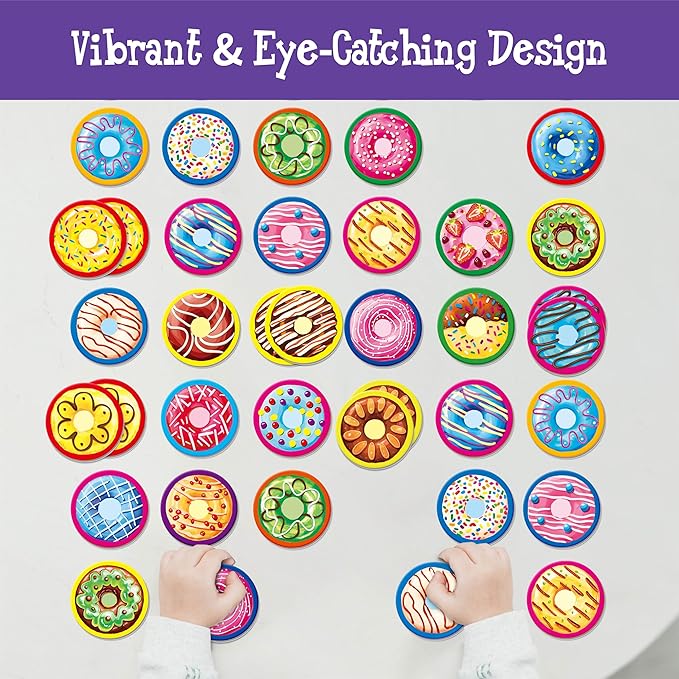Hebayy 52 PCS Donut Matching Game, 26 Designs Dessert Cards Engaging Food Memory Game, Educational Learning Toys for Preschool 4 5 6 Years Old
