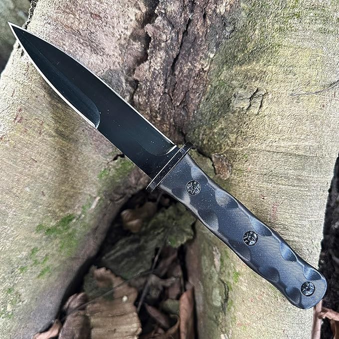 Fixed Blade Knife Hunting Camping Hunting Gear Tool, Survival Kit Fishing Knife Men Stuff Lightweight Handle w/Sheath