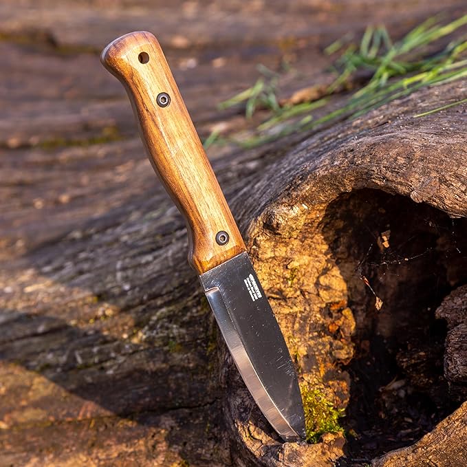 BPSKNIVES B1 CSH - Fixed Blade Outdoor Bushcraft Knife - Carbon Steel Perfect Camping Knife Tactical Knives - Bushcraft Camping EDC Hunting Knives Survival