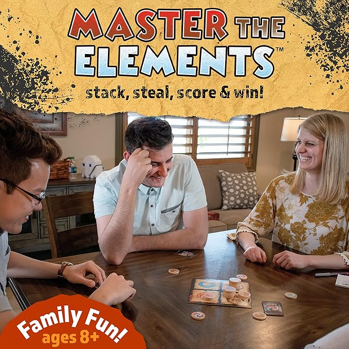 Master The Elements Novelty Board Game of Strategy and Chance - Perfect Family Friendly Game for Adults, Teens & Kids Ages 8 Years and Older, 2 to 6 Players Compete to Outwit Their Opponents