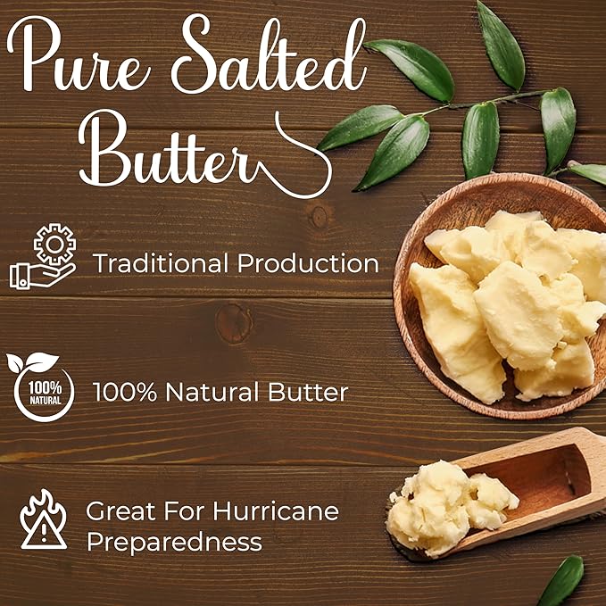 Beurdell French Salted Real Canned Butter 100% Natural Pasteurized Butter A real butter from France | Great For Hurricane Preparedness Emergency Survival Kit Great For Cooking, Baking Pack of 12