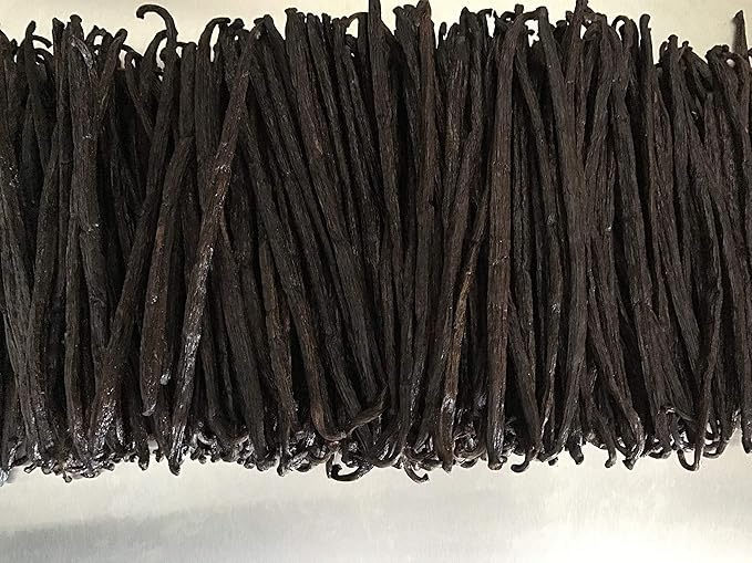 50 Madagascar Organic Vanilla Beans Grade B. Certified USDA Organic. 5"-7" by FITNCLEAN VANILLA for extract, Cooking and Baking. Whole NON-GMO Bourbon Pods