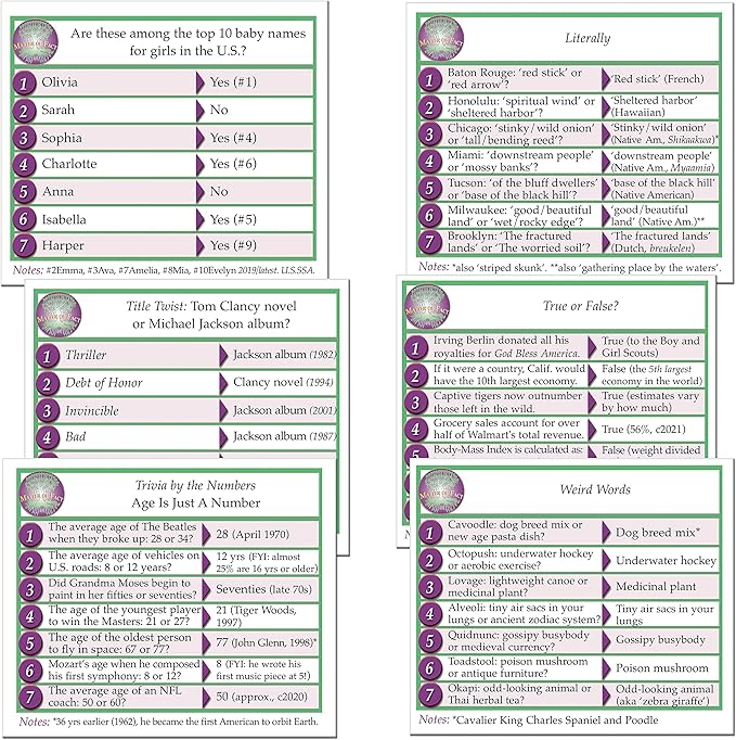 Matter of Fact ??Fast-Paced, Rapid-Fire Trivia Challenge with Quirky Categories ??Adult & Family Game Night Fun