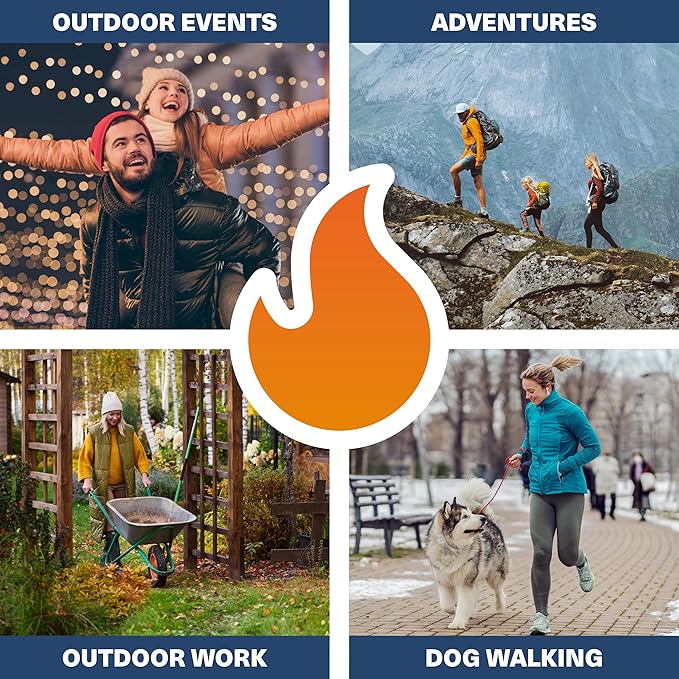 BRAMBLE Hand Warmers & Foot Warmers - Long-Lasting Heat Packs (8h) for Outdoor Activities, Sports, and Cold Weather