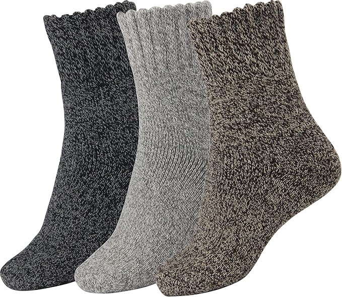 BomKinta Boot Socks for Women Winter Solid Thick Warm Socks Cozy Crew Socks Christmas Gift