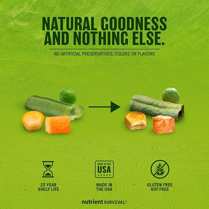 Freeze-Dried Mixed Vegetables ??#10 Can | 25-Year Shelf Life | Emergency Food | Premium Non-GMO Blend
