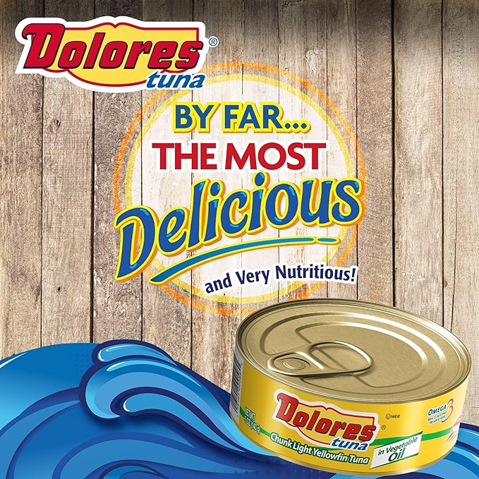 Dolores Tuna Chunk Light Yellowfin Tuna in Vegetable Oil,5 Ounce (Pack of 24)